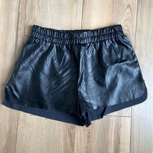 Lucca Couture Faux Leather Track Shorts size Medium